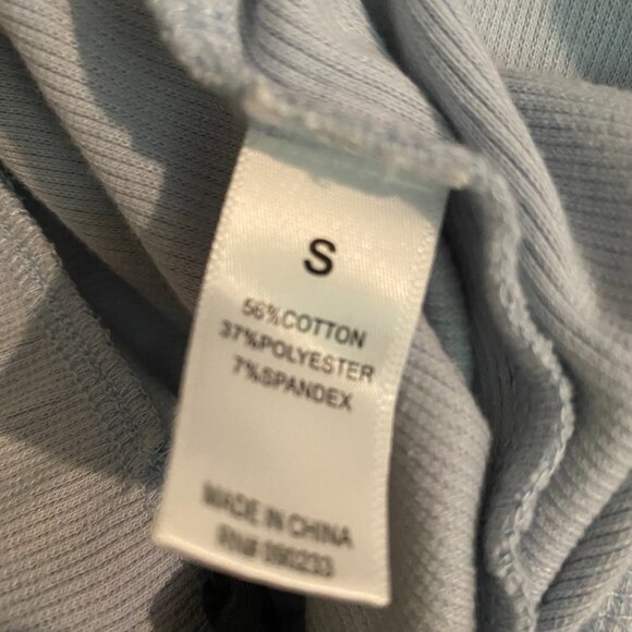 PacSun Girlfriend Split Flare Pants Size S Gray High Rise Elastic Waist Ribbed - Picture 7 of 8